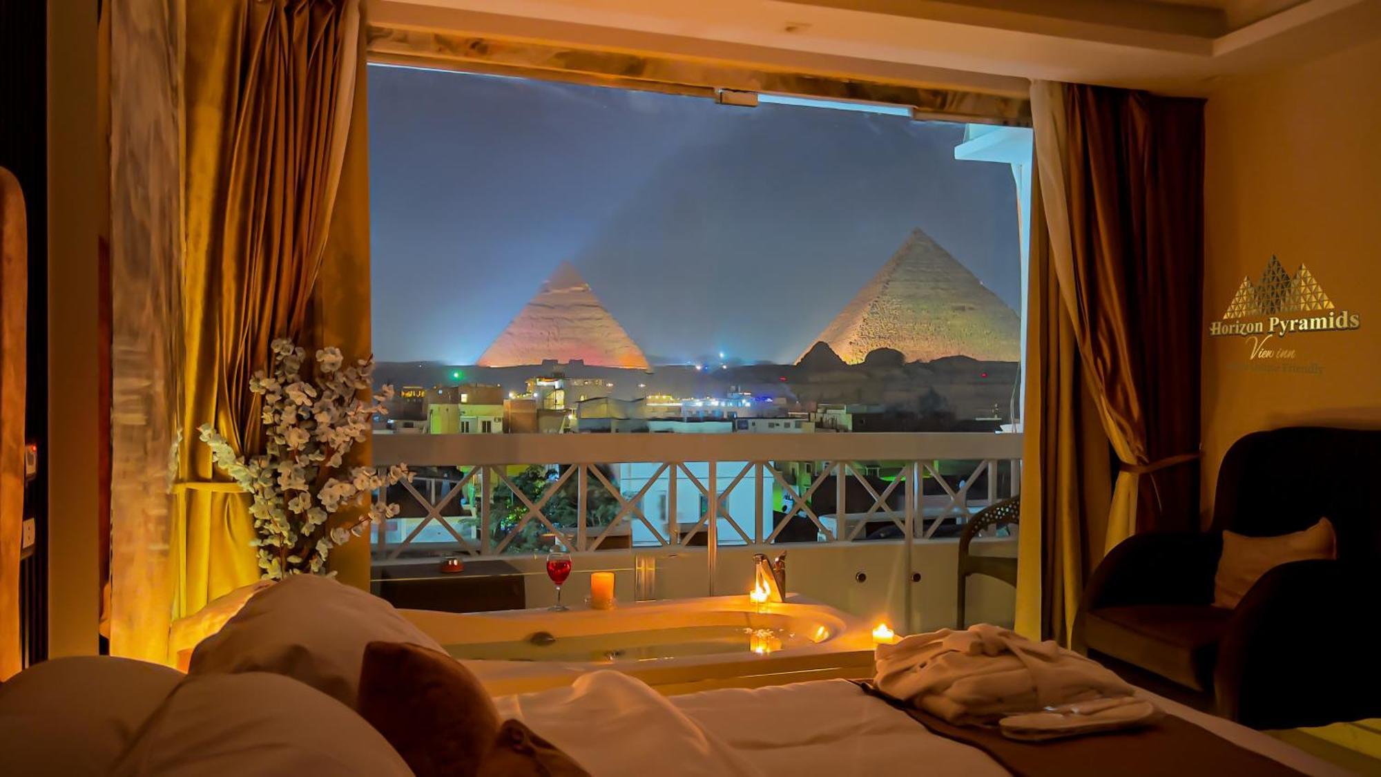 Horizon Pyramids View Inn Kafret el-Gabal Kültér fotó