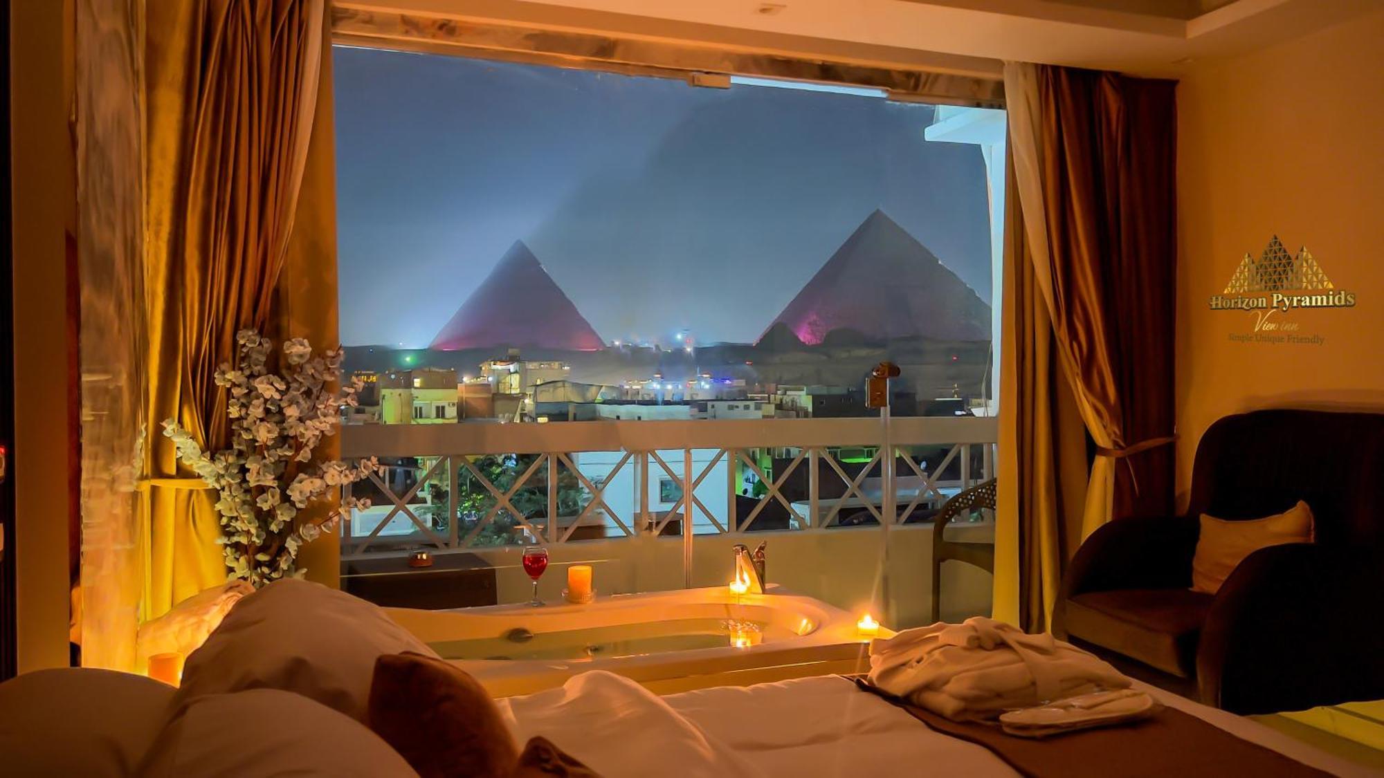 Horizon Pyramids View Inn Kafret el-Gabal Kültér fotó